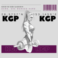 OVERSIZED: DAMN, SHE WORKED HARD (Light / Neon Dark Purple) Design