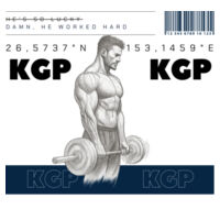 OVERSIZED: DAMN, HE WORKED HARD (Light / Dark Azure) Design