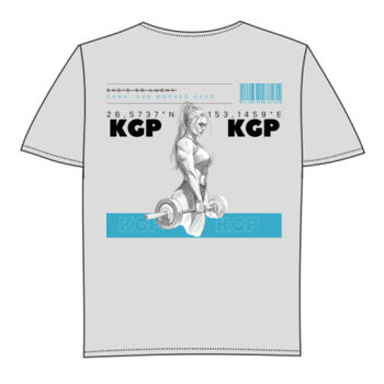 OVERSIZED: DAMN, SHE WORKED HARD (Light / Azure) Thumbnail