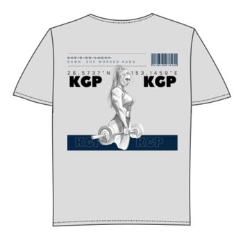 OVERSIZED: DAMN, SHE WORKED HARD (Light / Dark Azure) Thumbnail