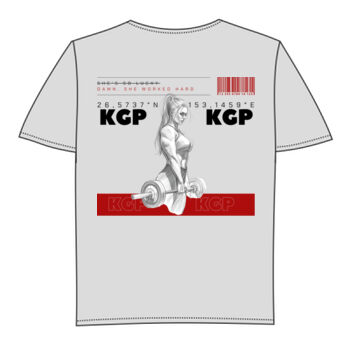 OVERSIZED: DAMN, SHE WORKED HARD (Light / Vivid Red) Thumbnail