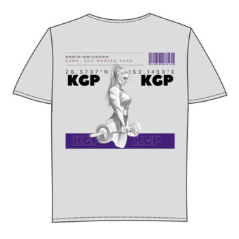 OVERSIZED: DAMN, SHE WORKED HARD (Light / Purple) Thumbnail