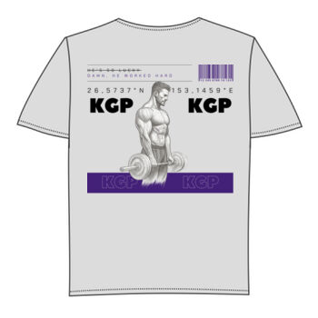 OVERSIZED: DAMN, HE WORKED HARD (Light / Purple) Thumbnail